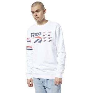 Reebok Classic All Over Vector Crew Sweatshirt Herren - Weiß - DE 182-BFH